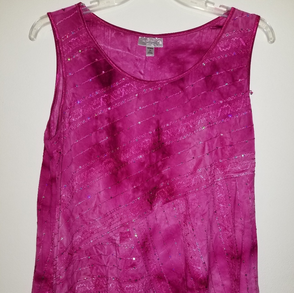 Hot pink tank top